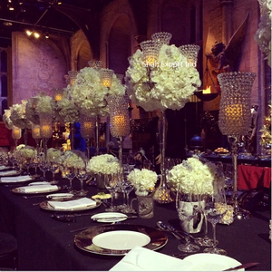 Nouveaux centres de table de mariage en cristal décoratifs porte-ouragans pour les fêtes de mariage décorations de table - Product Image 6