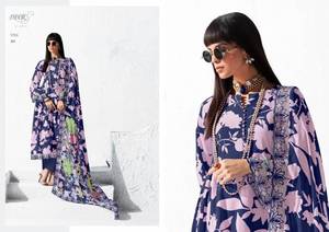 Muselina pura Impresión digital Bordado Salwar Kameez Colección Ropa india y pakistaní Precio al por mayor para ropa de fiesta - Product Image 6