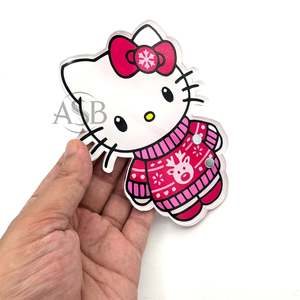 New Year Christmas Custom Logo Acrylic Eyelash <b>Tiles</b> With <b>Magnets</b> For Tweezers Custom Logo Cartoon Lash <b>Tiles</b> - Product Image 4