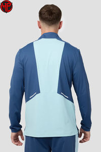 เสื้อกีฬาแขนยาวของผู้ชายเสื้อกอล์ฟแบบมีซิปปิดไตรมาส1/4ยิมเสื้อกีฬาแบบกำหนดเอง - Product Image 3