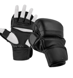 Guantes MMA de medio dedo personalizados de alta calidad diseñe su propio logotipo disponible 8oz 12oz 14oz 16oz guantes de boxeo de cuero impresos gimnasios - Product Image 1