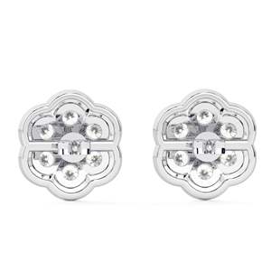 Boucles d'oreilles hip hop en or blanc glacé 13mm testeur de diamants - Product Image 1