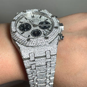 Brand New High Quality Customized Iced Out Lab Grown <b>Watch</b> Stainless Steel Best Quality Diamond <b>Watch</b> <b>for</b> <b>Men</b> - Product Image 2