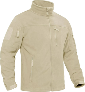 Veste polaire de chasse d'hiver décontractée pour hommes, fermeture éclair complète, multi-poches, peau de mouton lavée, sweats chauds d'extérieur - Product Image 1