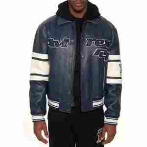 Ropa de otoño, chaqueta informal de cuero genuino de alta calidad para hombre, logotipo bordado personalizado, diseñador, chaquetas puras de talla grande para hombre - Product Image 3