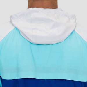 Chaqueta cortavientos impermeable ligera para hombre, para senderismo, correr, transpirable, con cuello levantado, cierre de cremallera, servicio OEM disponible - Product Image 5