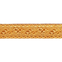 OEM Garnitures Vintage à Bordure Dorée Française Personnalisées, Dentelle Tressée, Pompons, Fil de Bouillon, Mylar, Haute Qualité, Fabriquées à la Machine, Tailles de Vêtements
