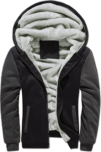 Sweat-shirts pour hommes personnalisés 2026, sweat-shirts en polaire épais décontractés et bon marché, sweat-shirts d'hiver pour hommes, fermeture éclair intégrale, doublure en fourrure, prix de gros, OEM - Product Image 2