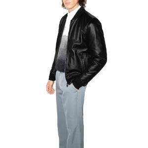 เสื้อแจ็คเก็ตหนังแกะปรับแต่งโลโก้ได้พร้อมบริการ ODM - Product Image 4