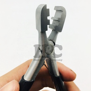 Pince à extensions capillaires en acier inoxydable, outil d'ouverture et de retrait pour micro-anneaux et nano-anneaux, outil de coiffage pour boucles capillaires, avec logo - Product Image 4