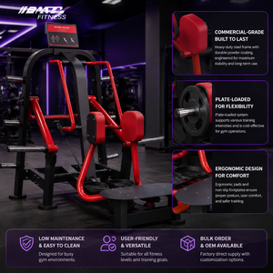 BM Commercial Gym Use Plate Loaded Glute Hip Trainer Fitness Club Strength Training Equipment Standing Abductor <span class=keywords><strong>Machine</strong></span> - Product Image 2