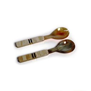 Ensemble de serveurs à salade en os, résine personnalisée, écologique, passe au lave-vaisselle, outils à salade, cuisine à domicile, fabriqué en Inde - Product Image 2