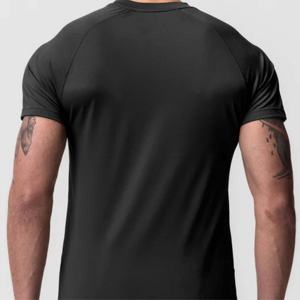 T-shirt de performance extensible pour homme 100% coton Options polyester/coton Manches courtes Séchage rapide pour l'entraînement Sports Fitness - Product Image 5