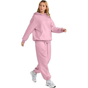 2025 moda mujer polar corto chándal logotipo personalizado Jogger Sudadera con capucha conjunto gimnasio Fitness Streetwear ropa marca Boutique al por mayor - Product Image 4