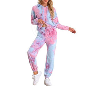 Conjunto Deportivo para Mujer 2026, Cómodo, Estilo Pullover, Ajustado, Tie Dye, de Moda, para Entrenamiento - Product Image 6