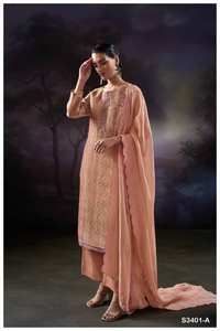 Vente en gros de jacquard de soie Salwar Kameez Collection Catalogue de vêtements de fête Tenue de mariage Vêtements indiens et pakistanais Tarif de gros - Product Image 3