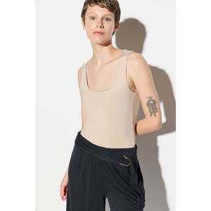 Top informal elástico con cuello redondo y tirantes anchos - Product Image 2