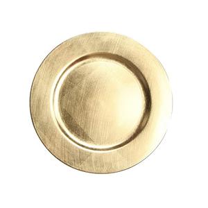 Assiette de service en métal au design magnifique, or antique, pour la décoration de table à manger à la maison, mariage, forme ronde, plat de service pour aliments - Product Image 2