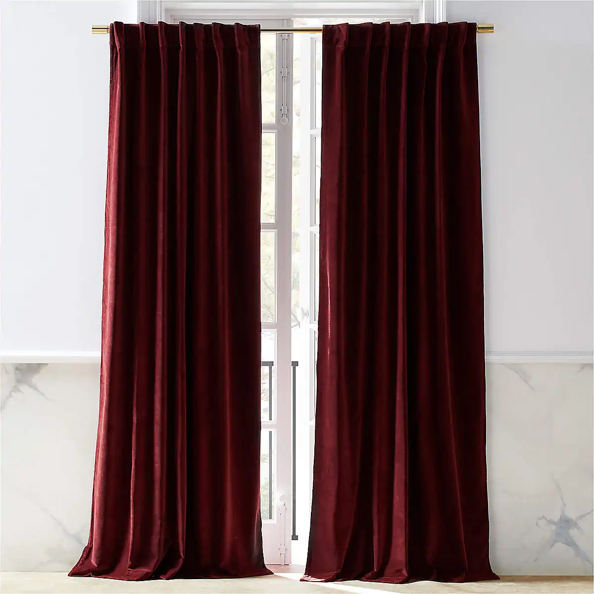 Solid Velvet Curtains Window Treatments Curtains & Drapes Rod Pocket Curtain Door Window Decoration For Living Room