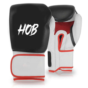 Guantes de Boxeo de Cuero Vacuno con Logotipo Personalizado en 3 Colores, Cómodos, con Cierre de Gancho y Bucle, de Alta Calidad - Product Image 4