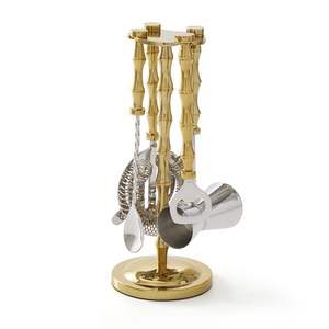 Ensemble d'outils de bar en acier inoxydable écologique moderne, finition élégante, accessoires à cocktails conçus pour les réceptions à domicile contemporaines - Product Image 2