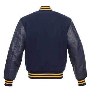 Vestes universitaires taille unisexe à manches en cuir véritable en laine Letterman Varsity Baseball College University Bomber Jackets - Product Image 3