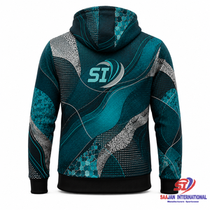 Vente en gros de sweats à capuche personnalisés avec motif mosaïque pétrole, fermeture éclair intégrale, impression intégrale, streetwear, fournisseur d'usine de vêtements OEM ODM - Product Image 2