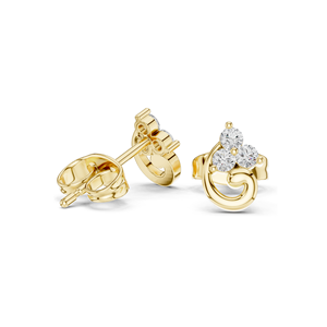 Pendientes de Diamantes de Laboratorio para Mujer, 0.15 CT, Oro de 18KT, 14KT, 10KT y Plata 925, Opciones de Moissanita y Diamante, Oro Rosa y Amarillo - Product Image 5