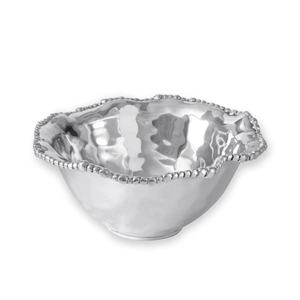 Elegant & Modern Kitchen Ware <b>Counter</b> Top Fruit Serving Bowl Silver Aluminium Cast Serving Bowl Perfect For Serving Snacks - Product Image 1
