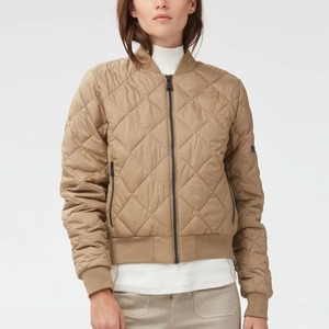 OEM <b>Women</b> Bomber <b>Jacket</b> Custom <b>Lightweight</b> Nylon Streetwear Fashion Outerwear Casual Manufacturer Factory Supplier - Product Image 1