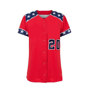 เสื้อซอฟต์บอลเบสบอลผ้าทอลายทแยงผ้าไหมซับลิเมชันสกรีน - Product Image 2