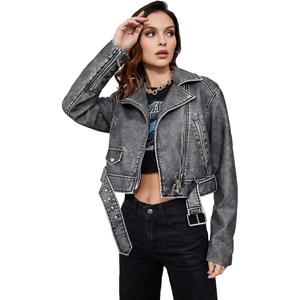 Chaqueta de Motociclista de Cuero de Oveja Genuino de Alta Calidad para Mujer, Ropa Exterior de Moda Inspirada en Motociclistas - Product Image 3