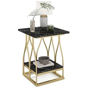 Square Shaped Metal <b>Table</b> With Marble Top <b>Tables</b> Accent <b>Side</b> <b>Table</b> for Living Room and Home Furniture <b>High</b> Quality - Product Image 1