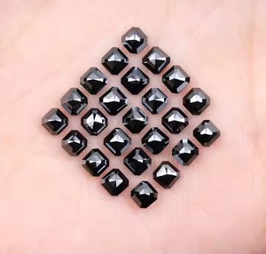 強化されたブラックエメラルドカットインドでの天然ルースアースミンドダイアモンド輸出 - Product Image 1