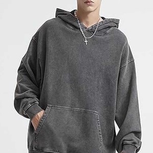 Sudadera con capucha para hombre Acid Wash Vintage Casual Streetwear Oversize Independent Trading Co. sudaderas con capucha de trabajo para hombre - Product Image 4