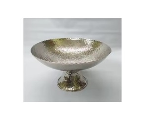 Bol à fruits blanc de table moderne martelé en cuivre et or rose pour table de mariage, centre de table décoratif, bols à chocolat en métal - Product Image 3