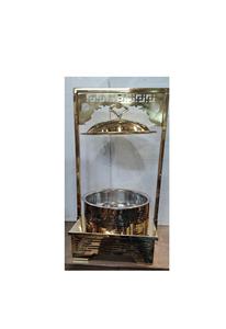 Nouvelle conception, réchaud à buffet en acier inoxydable argenté de 9 L, design Art déco, durable, ensembles de réchauds à buffet, chauffe-plats, DESIGN ÉLÉGANTE pour mariage - Product Image 5