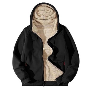 Basics surdimensionné 100% coton fermeture éclair à manches longues hiver personnalisé hommes sweats à capuche du Pakistan OEM Service Design - Product Image 2