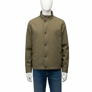 Veste pour homme à col montant écologique en polyester recyclé coupe-vent chaude respirante pour la randonnée en plein air, le travail, le bureau, l'hiver et l'automne - Product Image 1