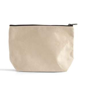 <b>Large</b> Eco-Friendly Zippered Canvas Pouch Custom Logo Makeup Organizer <b>Bag</b> with Holographic Feature for <b>Cosmetics</b> Storage - Product Image 1