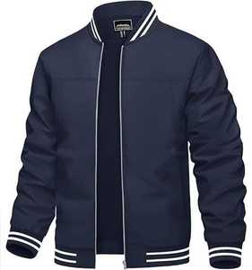 เสื้อแจ็กเก็ตบอมเบอร์สำหรับทุกเพศเครื่องแบบแขน PU ทันสมัยปรับแต่งได้สำหรับฤดูใบไม้ร่วงฤดูหนาว - Product Image 4