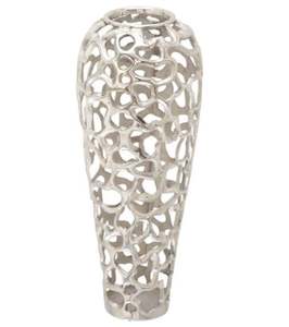 Florero de hierro hecho a mano más vendido, maceta decorativa niquelada para el hogar costera personalizada con agujeros - Product Image 1