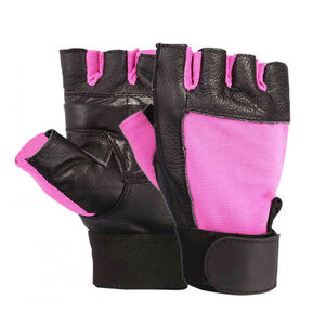 Guantes acolchados personalizados de medio dedo para entrenamiento, culturismo, entrenamiento, guantes de ciclismo, resistencia al corte, hechos de cuero - Product Image 1