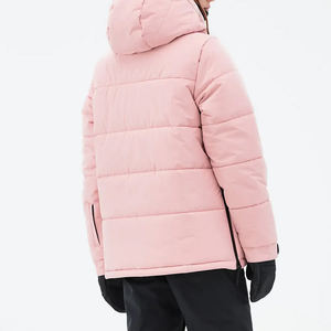 แจ็กเก็ตมีฮู้ดสำหรับผู้หญิงเสื้อโค้ทขนเป็ดกันหิมะแบบสวมหัวผ้าโพลีเอสเตอร์บุนวมกันหนาว - Product Image 5