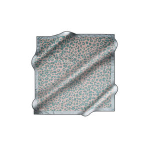 Turquoise <b>Leopard</b> <b>Print</b> Square Scarf Fashion Polyester Winter Summer <b>Accessory</b> - Product Image 1