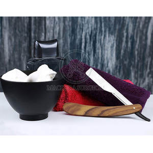 Manche en bois de rasoir de barbier de haute qualité pour rasage propre rasage traditionnel humide pliable en acier inoxydable personnalisable - Product Image 2