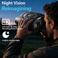 Jumelles numériques infrarouges pour l'aventure nocturne, observation à faible luminosité, capture couleur 4K pour les expéditions de voyage