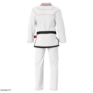 Venta al por mayor de fábrica con logotipo personalizado de artes marciales Judo BJJ Gi Kimono Jiu Jitsu traje de Karate WTF Taekwondo ITF uniforme de artes marciales - Product Image 3