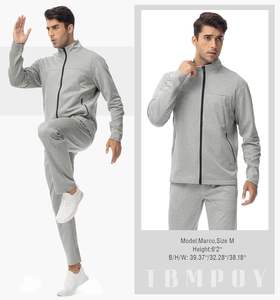Haute qualité hommes survêtements survêtement décontracté à manches longues 2 pièces tenue sport Jogging costume pour hommes en gros survêtement - Product Image 3