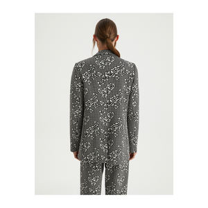 Chaqueta de Punto con Estampado Extra Grande de Mezcla de Algodón para Mujer BGN W24J405 - Product Image 4